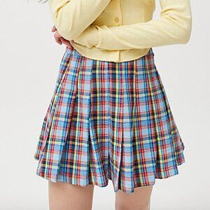 Urban Outfitters Katie Plaid Pleated Mini Skirt